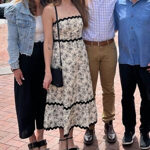 Red Dress Boutique Black and Ivory Floral Dress